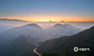 壮观 贵州六盘水 春晖映山河 图片频道 中国天气网